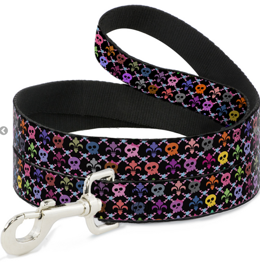 Skull & Fleur-de-Lis Black/Multi Color