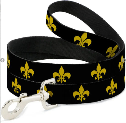 Fleur-de-Lis Black/Yellow Buckle Down