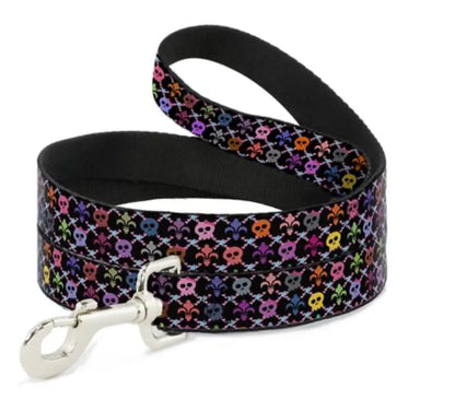 Skull & Fleur-de-Lis Black/Multi Color Buckle Down