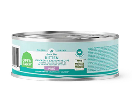 OPEN FARM KITTEN CHICKEN & SALMON PATE CAT 2.8 OZ.