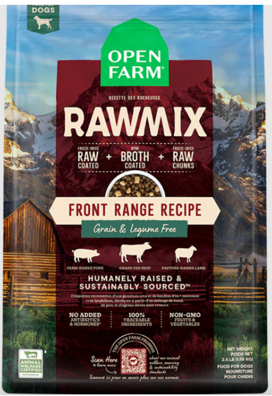 OPEN FARM GF RAW MIX DOG KIBBLE | FRONT RANGE 3.5 LB