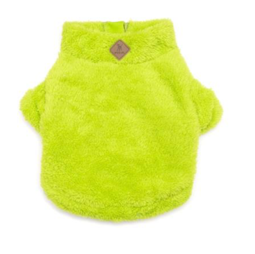 Lime Solid Fleece Quarter Zip Pullover