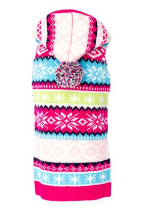 Pink Fairisle Hoodie Sweater