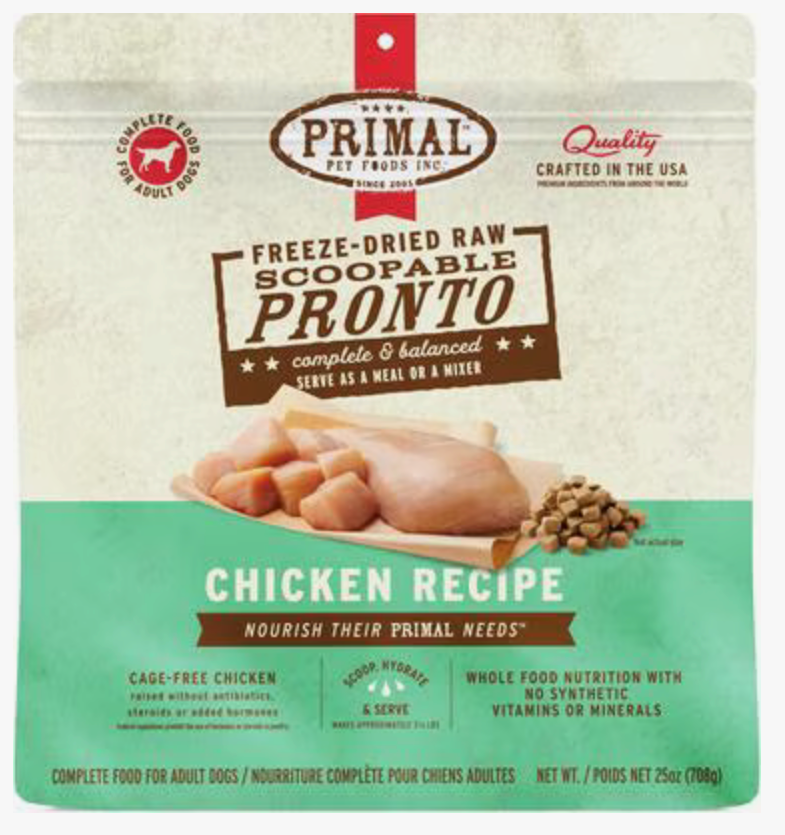 Primal Frozen Canine Chicken Pronto Formula Trial .75 lb