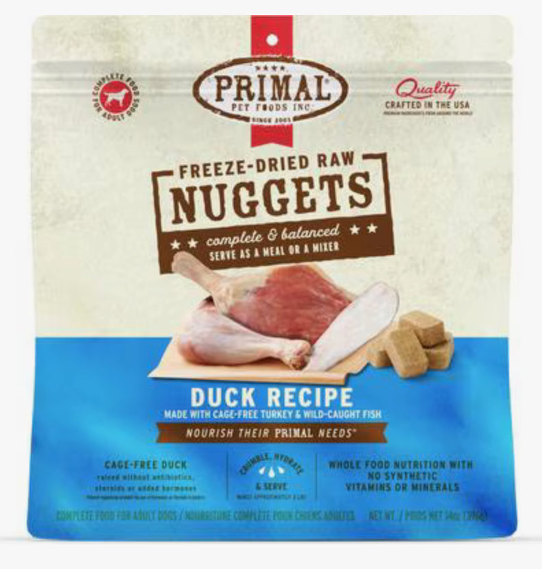 Primal Canine Frozen Duck made with Turkey & Fish Pronto Formula 4 lb