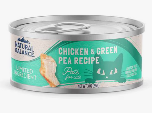 Natural Balance Canned Cat Food -Grain Free Chicken for seniors