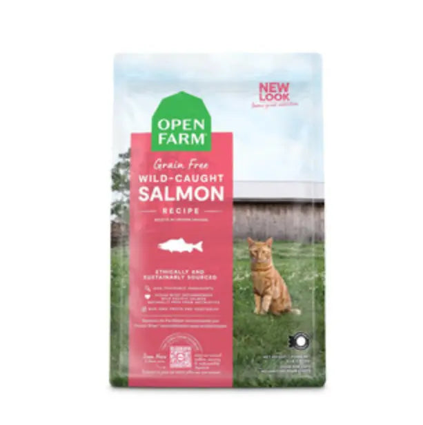 OPEN FARM GRAIN-FREE SALMON KIBBLE CAT 4 LB