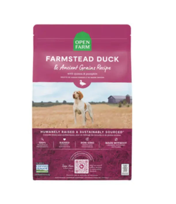 OPEN FARM ANCIENT GRAIN DUCK KIBBLE DOG 4 LB