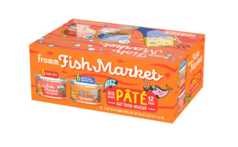 FROMM FISH MARKET BIG WAVE (TROUT + WHITEFISH & ANCHOVY) PATE MIXERS CAT 12/3 OZ