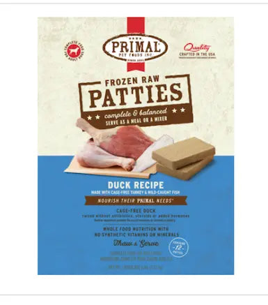 Primal Dog Frozen Canine Duck, Turkey, & Fish 6#