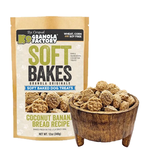 Soft Bakes, Coconut Banana Bread Recipe Dog Treats K9 Granola Factory