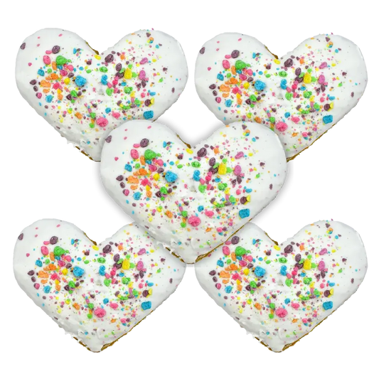 Gourmet Cookies, 3" Jumbo Heart Dog Treat, Tutti Fruiti