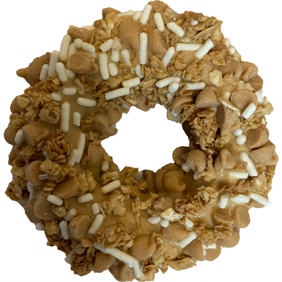 Gourmet Donut, Double Peanut Butter Crunch Dog Treat