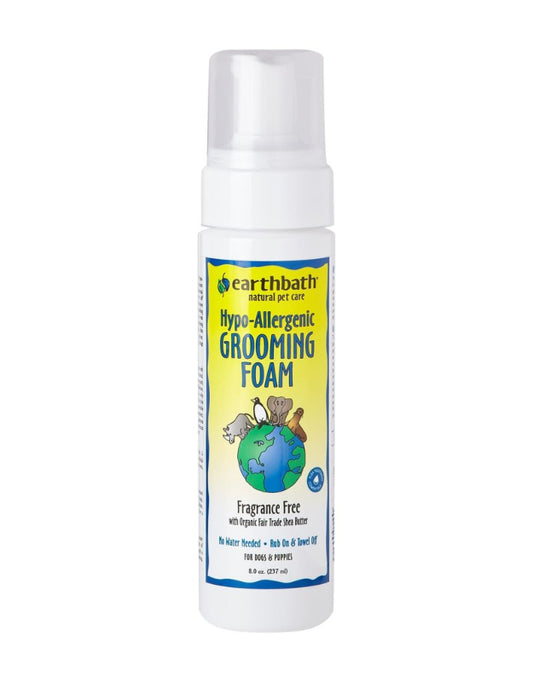 Earthbath Hypoallergenic Groom Foam for Dogs & Puppies (Fragrance Free).