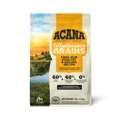 Acana Wholesome Grains -Free-Run Poultry Dog Food Central Pet
