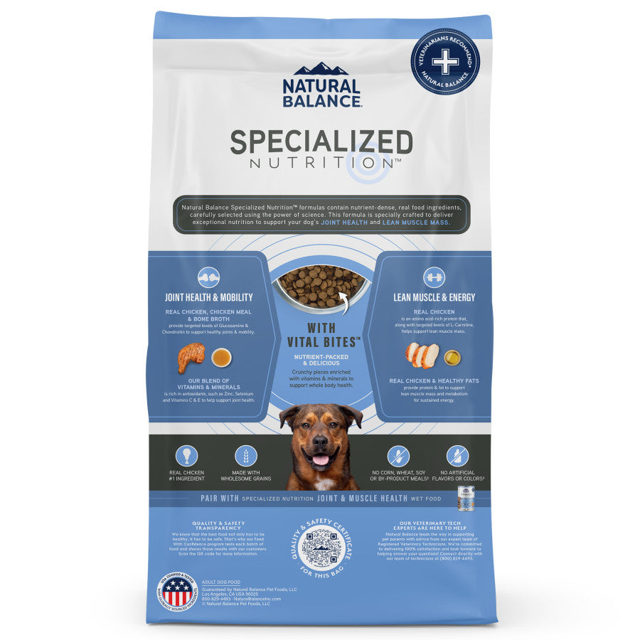 Natural Balance Pet Foods Specialized Joint & Muscle Dry Dog Food Chicken & Oatmeal,/3.5 lb