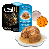Catit Fish Cat Food Dinner with Whitefish & Pumpkin - 80 g (2.8 oz)
