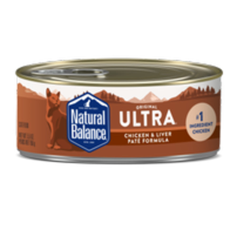 Natural Balance Canned Cat Food - Chicken & Liver Pate (8 oz).