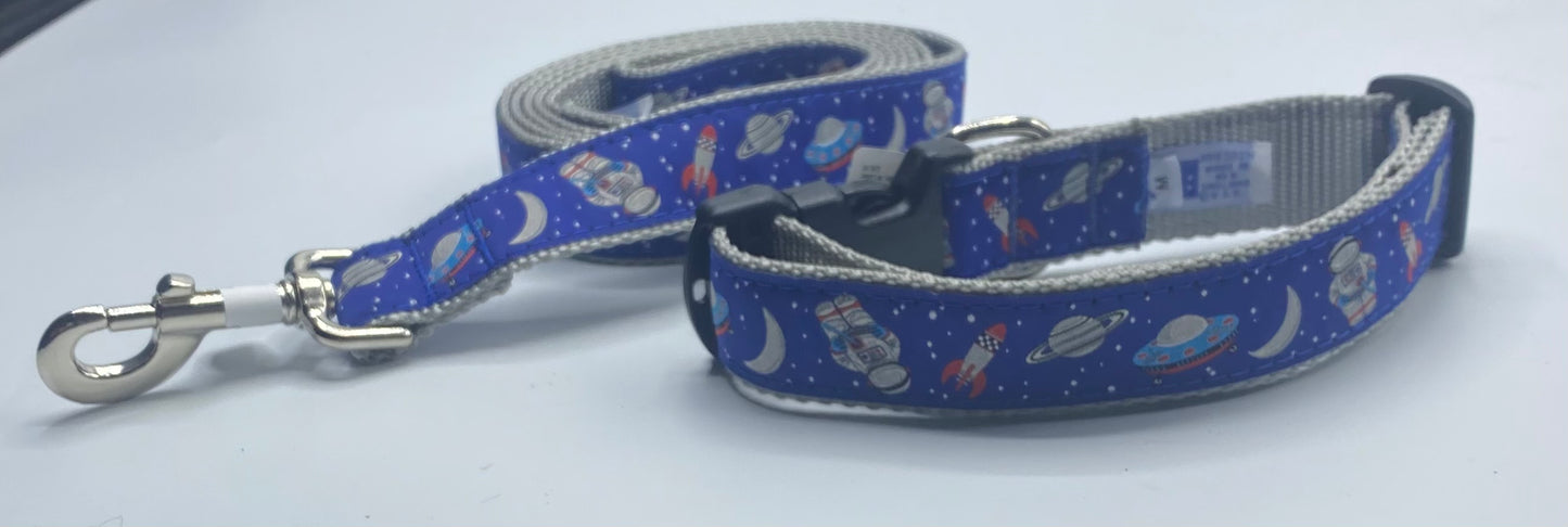 Space Explorer Dog Collar & Lead.