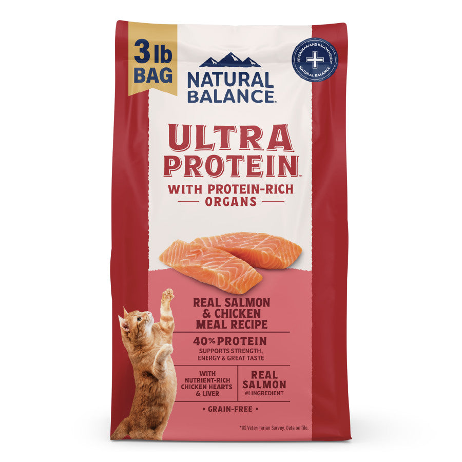 Natural Balance Pet Foods Ultra Protein Dry Cat Food Salmon & Chicken, 1ea/3 lb