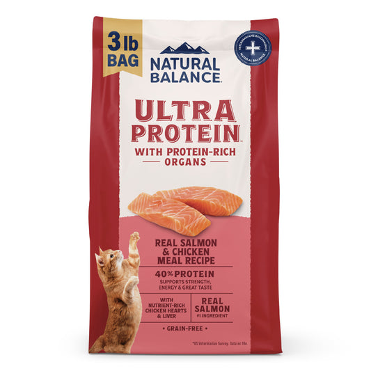 Natural Balance Pet Foods Ultra Protein Dry Cat Food Salmon & Chicken, 1ea/3 lb