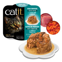 Catit Fish Cat Food  Dinner with Tuna & Carrots - 80 g (2.8 oz)