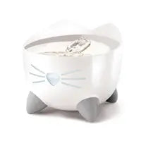 Catit PIXI Pet Fountain - White with Stainless Steel Top - 2.5 L.