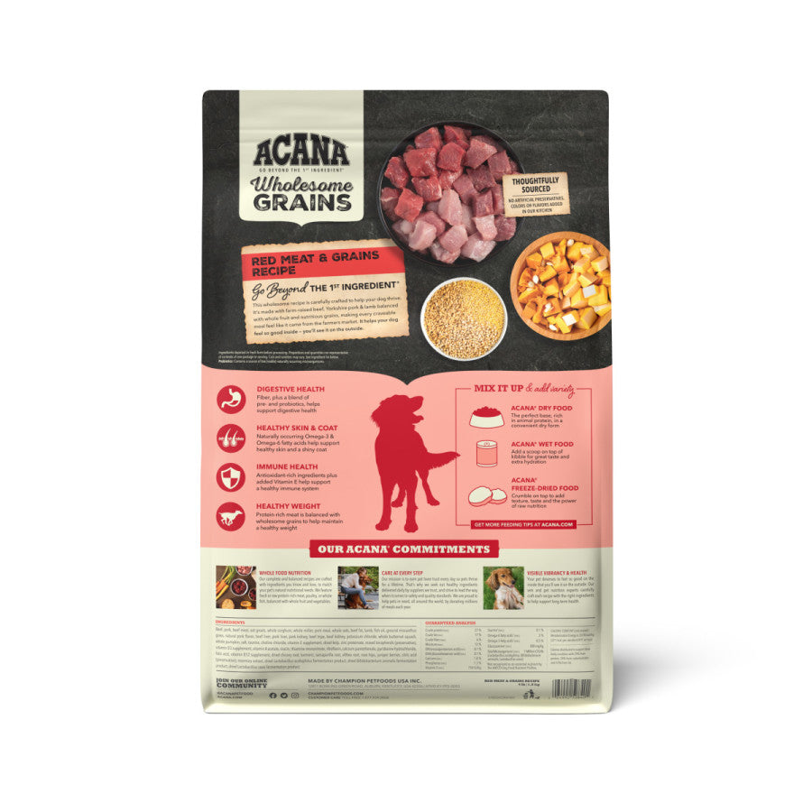 Acana Wholesome Grains - Red Meat Dog Food 4 lb