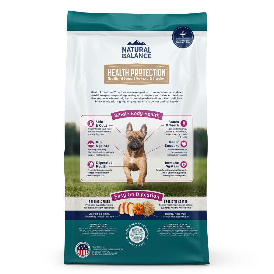 Natural Balance Pet Foods Health Protection Small Breed Dry Dog Food Chicken, Rice & Pumpkin, 4 lb