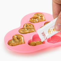 Catit Creamy Heart Shape Ice Tray cat treat maker  (12 Ice Trays per clip strip).