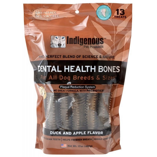 Indigenous Dental Health Bones Duck and Apple Flavor.