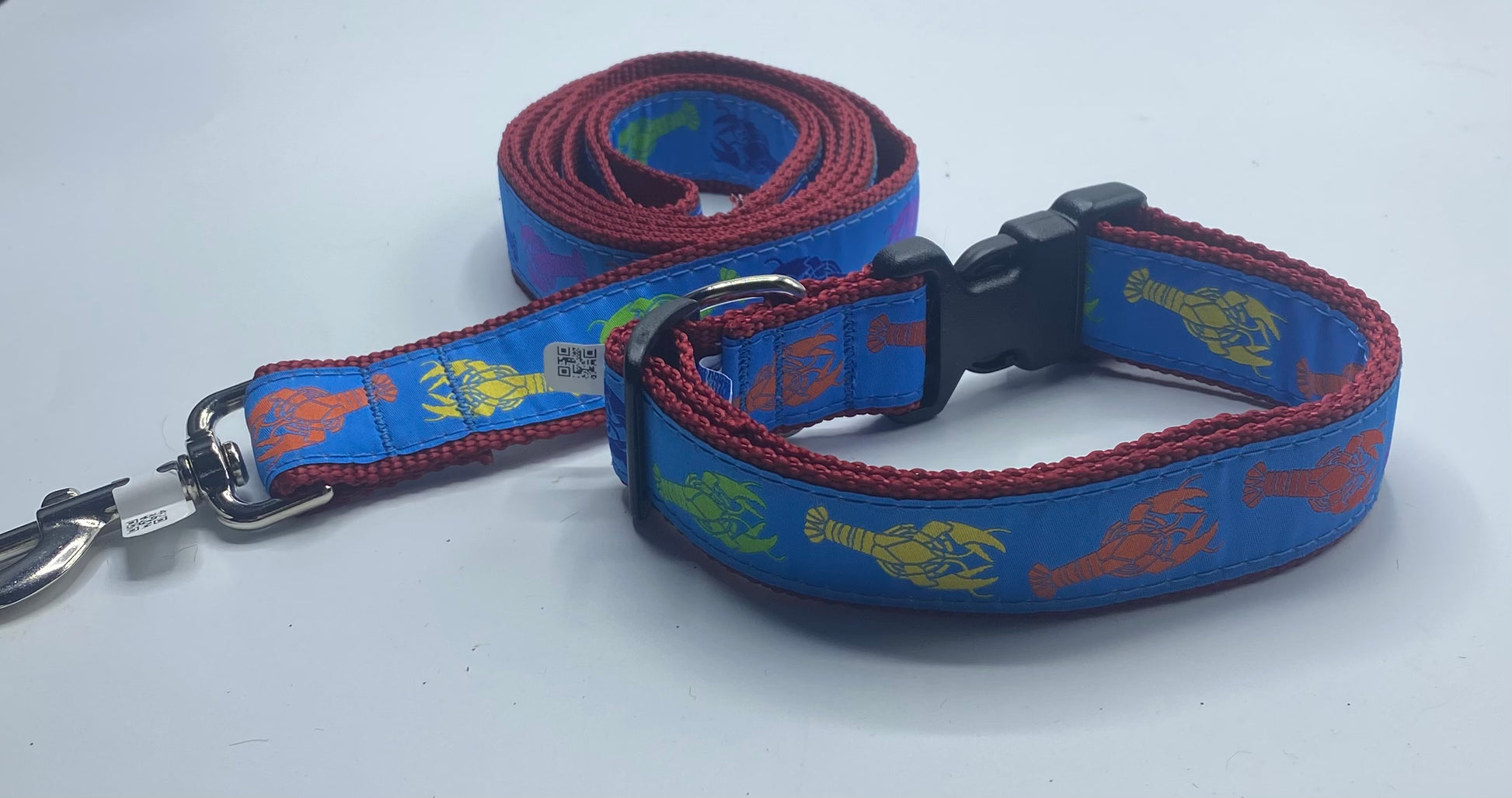 Rainbow Crawfish Dog Collar & Lead.