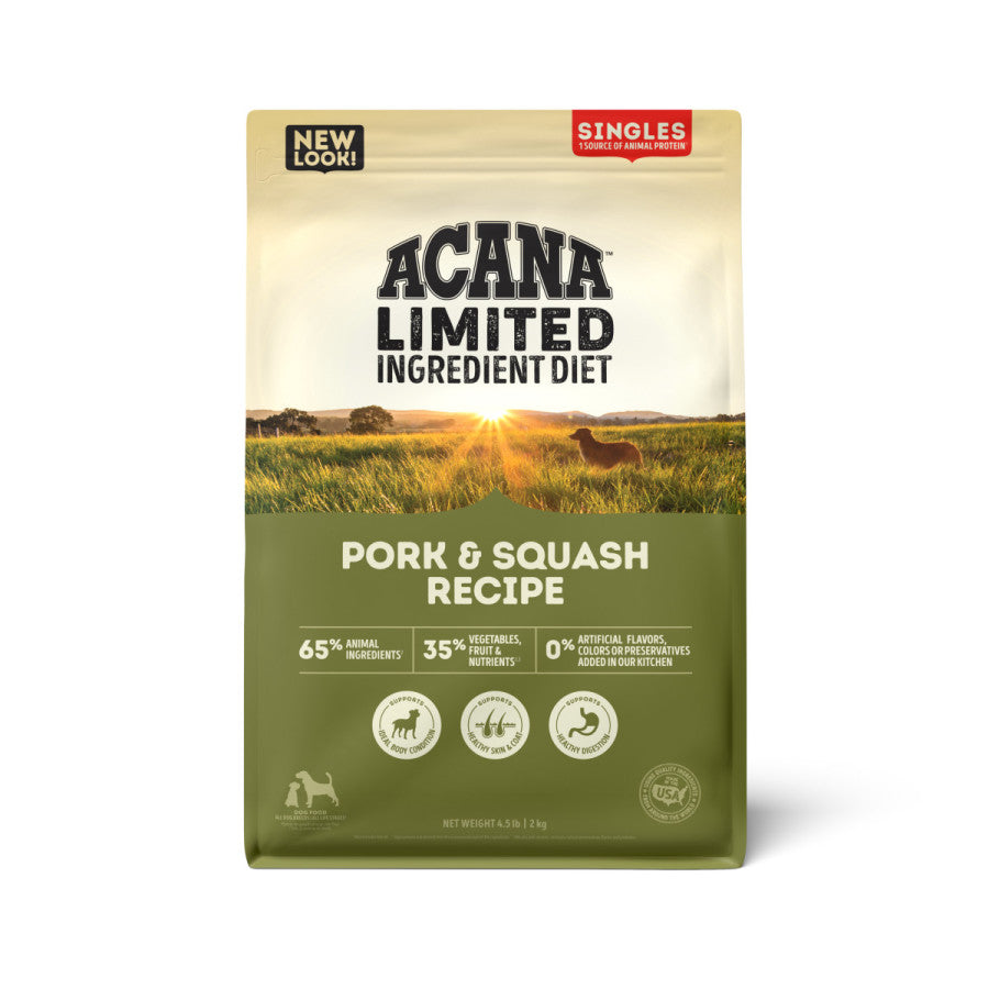 Acana Singles - Pork & Squash Dog Food 4 lb
