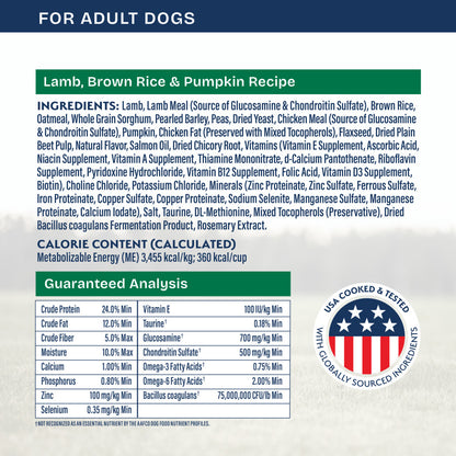 Natural Balance Pet Foods Health Protection Dry Dog Food Lamb, Rice & Pumpkin, 4 lb