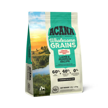 Acana Wholesome Grains - Lamb & Pumpkin Dog Food 4 lb Central Pet