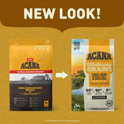 Acana Wholesome Grains -Free-Run Poultry Dog Food Central Pet