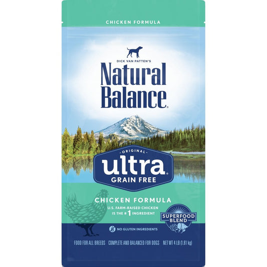 Natural Balance Ultra Chicken Formula Grain Free Dry Dog Food.