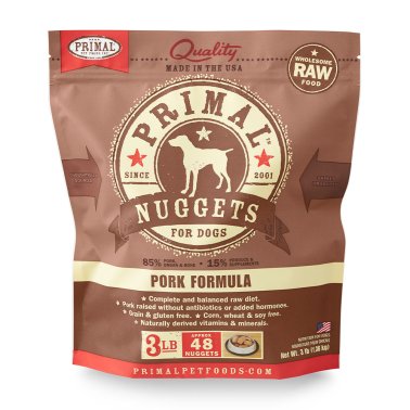 Primal Nuggets Frozen Dog Food  - Pork Formula