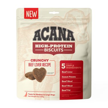 Acana® High-Protein Beef Liver Recipe Crunchy Biscuits Dog Treat 9 Oz.