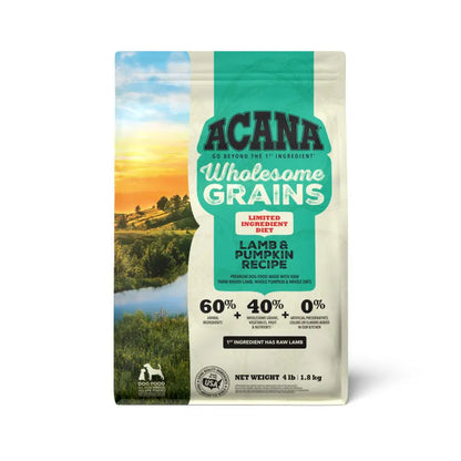Acana Wholesome Grains - Lamb & Pumpkin Dog Food 4 lb Central Pet