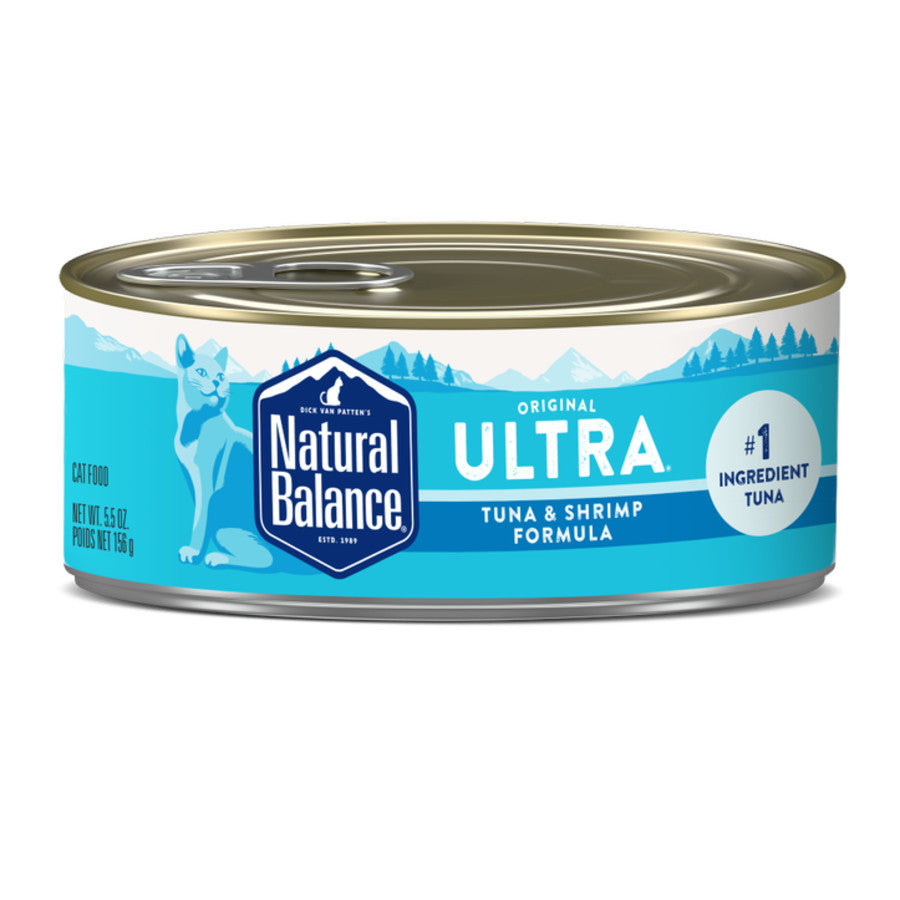 Natural Balance Canned Cat Food Tuna & Shrimp.