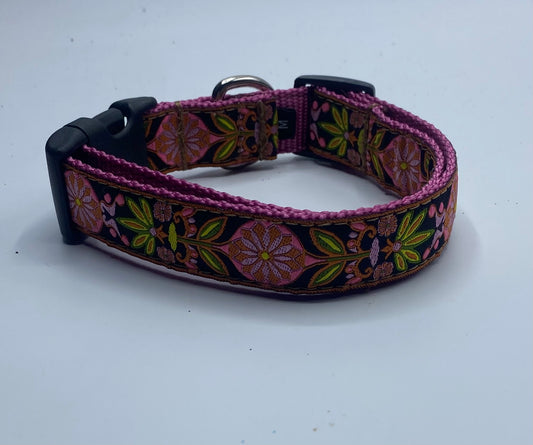 Perfectly Pink Scandinavian Sweetheart Dog Collars or leads (1 " Wide)
