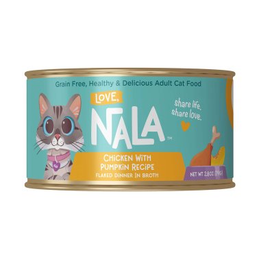 Love, Nala Flaked Chicken with Pumpkin Recipe in Broth Adult Cat Food