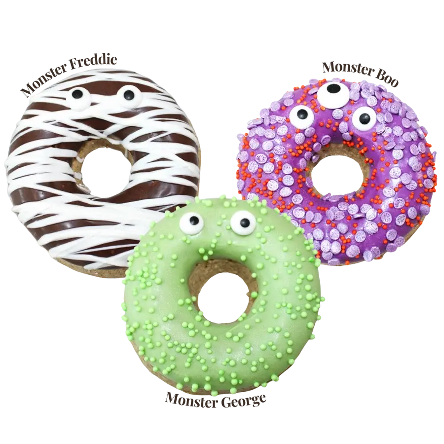 Gourmet Donut, Halloween Monster Mutts Doggie Donuts