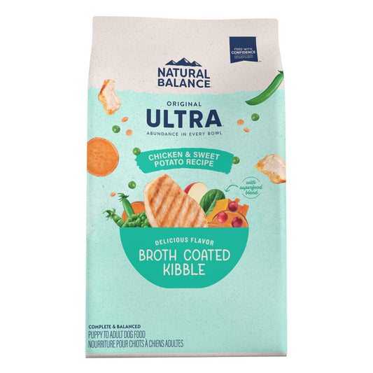 Natural Balance Pet Foods Original Ultra Broth Coated Dry Dog Food Chicken & Sweet Potato