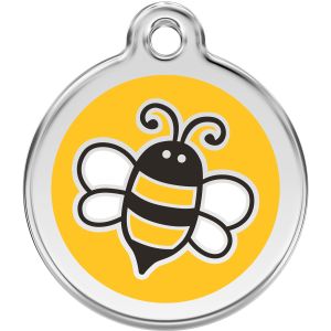 Bumble Bee Yellow Pet ID Dog Tags.