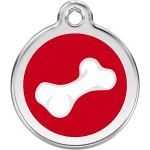 Diagonal Bone Pet ID Tags.