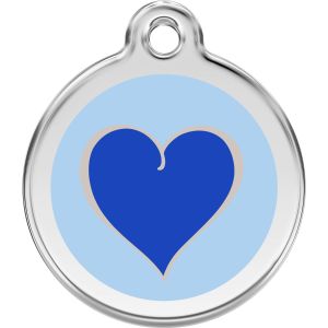 Blue Heart Pet ID Dog Tag.
