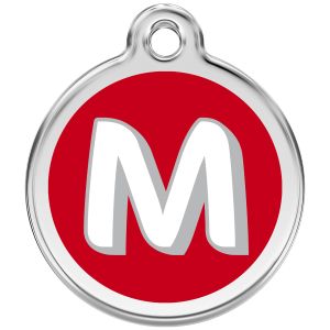 Alphabet Tag Letter M Pet ID.