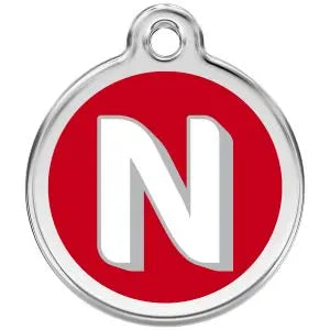 Alphabet Tag Letter N Pet ID.
